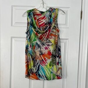 Spense Multicolor Abstract Print Tank Top